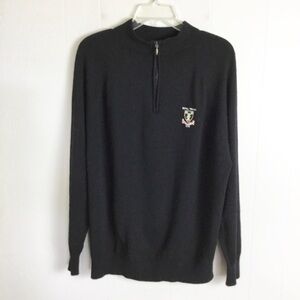 SLAITH Black Mens Jacket Size XL Merino Made In England Royal Troon